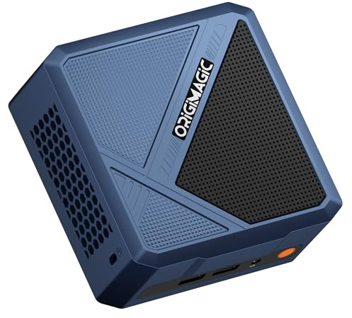 origimagic A3 Mini PC mit Ryzen 7 8745HS (bis zu 4,9 GHz), 32 GB DDR5 (max. 64 GB), 1 TB SSD, Quad-Bildschirmanzeige, WLAN 6E, BT 5.2/2,5-Gbit-LAN. Für Gaming-, Design- und Büroanwendungen