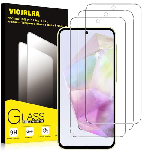 Viojrlra Verre Trempé [3 Pièces] Pour Samsung Galaxy A35 5G, Dureté 9H Film Protection écran, Ultra Résistant Vitre Protecteur, Clarté HD, sans Bulles, Anti-Rayures