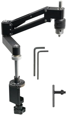 ZGUZMCMK Manual Tapper Maschine Bohrständer Bohrarm Halter Aluminiumlegierung Spannfutter Handbohrer Vielseitigkeit für CNC Bearbeitung DIY Projekte Heimwerker
