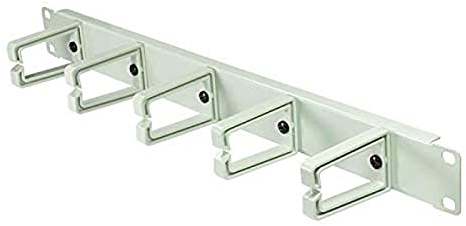 LOGILIGHT 48.3 cm/19 inch Cable Management Panel 1HE with 5 plastic rings grey