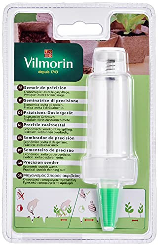Vilmorin - Seringue semoir - pour Semer avec Facilité et Précision - Optimise Les Plantations - Évite Le Gaspillage et l’Éclaircissage - Économise Les Graines - Longueur : 11 cm Transparent 3989903