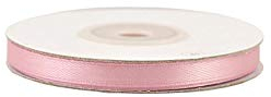Satinband 6mm x 25m Rolle - FARBAUSWAHL in 3/6/12/18/25/38/50/75/100mm - farbecht & waschbar - Schleifenband für Hochzeit - Geschenkband zum Verpacken Basteln Dekorieren - Altrosa 158