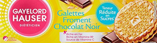GAYELORD HAUSER - Galettes Chocolat Noir au Froment - Source de Fibres et Vitamine C - Paquets de 180 g