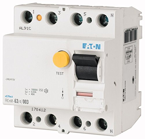 Eaton 170425 FI-Schalter, 25A, 4P, 500Ma, Typ AC