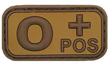 Copytec 0 POS Patch 3D Rubber Emblem Blutgruppe Null Plus Aufnäher Klett Uniform Einsatz Bundeswehr Army Tropen ISAF Desert Tarn 5x2,5cm #20477