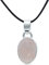 mantraroma Kettenanhänger 925 Silber Rosenquarz rosa Stein Edelstein Kettenanhänger Damen Sterling Silber Halskette Anhänger Geschenk (MAH-081-07)