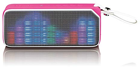 Lenco Bluetooth Lautsprecher BT-191, Tragbarer Stereo, mehrfarbige Lichteffekt, AUX, NFC, spritzwassergeschützt
