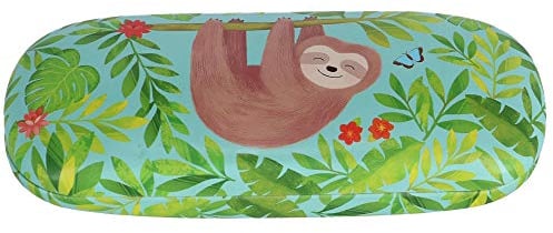 Botanical Sloth and Friends Reading Sunglasses Spectacles Hard Case Cover Holder