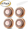 AiBarle 4 Pack Gesichtshaarentferner Ersatzköpfe für Touch Flawless Elektrorasierer für Lippen, Kinn, Wangen und Sideburns, wie im Fernsehen gesehen 18K vergoldete Klingen