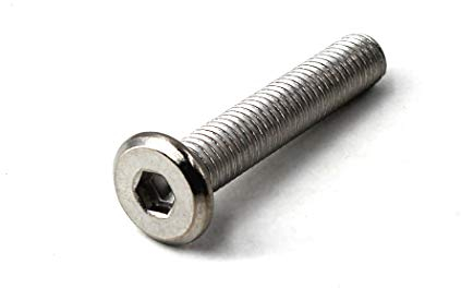 M8 x 45 flache Innensechskantschraube, 304 Edelstahl, Möbelverbinderschraube (20 Stück)