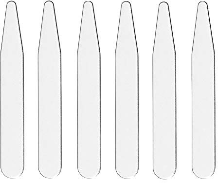 20 Stück 5,6 cm 6,3 cm 6,9 cm 7,6 cm Metall Kragenstäbchen Edelstahl - Silber - 5.5 cm