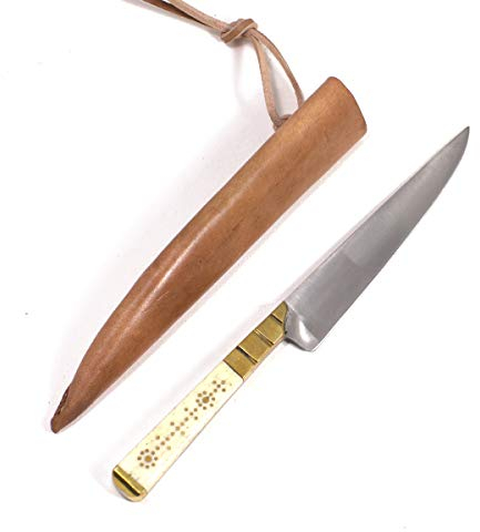 Vehi Mercatus Mittelalter ESS- und Gebrauchsmesser Edelstahl 1400-1500 naturweißer Griff