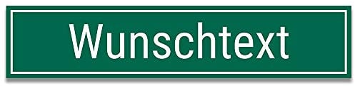 printplanet® - Straßenschild mit Text selbst gestalten - Kunststoff-Wegweiser mit Wunschnamen personalisieren und bedrucken - Größe 36,4 cm x 7,7 cm - Variante New York