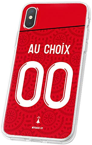 MYCASEFC Coque Football Personnalisable Rennes Sony Xperia XA1 en Silicone. Housse de Foot pour Smartphone personnalisée et fabriquée en France en TPU