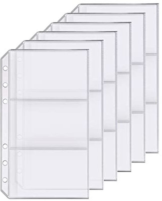 D Ringbuch-Zubehör Gestanzte Ordner-Taschen Teiler-Lineal-Registerkarte (Name Card Holder, A6)