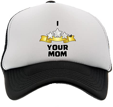 I Three Starred Your Mom Best Baseball Kappe Hut Kinder Jungen Mädchen Schaum Vorne Mesh Zurück Schwarz Cap Foam Front Mesh Back