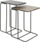 Kare Design Beistelltisch Diego (2/Set), Bronze/Messing, Beistelltisch, Nachttisch, Stahlgestell, Aluminium Nutzfläche, 46x31x62 cm (H/B/T)
