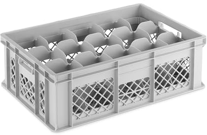 DIE BOX FABRIK Gläserkiste 600x400x200mm mit versch. Einsätzen (15 Gläser 5x3)
