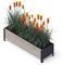 Upyard Holz Hochbeet für Garten, Terrasse und Balkon - Blumenkasten mit Innenvlies und wasserdichter Kunststoffeinlage - Pflanzkasten für Innen- und Außenbereich, 118x36x32, Grau