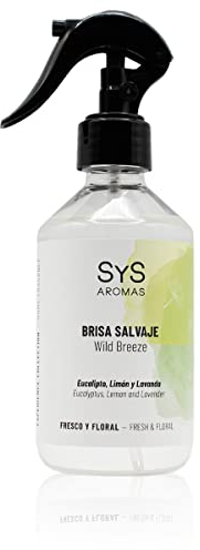 SYS Aromas Ambientador Pulverizador Brisa Salvaje - Ambientador Concentrado en Spray - Fragancia Duradera a Eucalipto, Limón y Lavanda - 300 ml