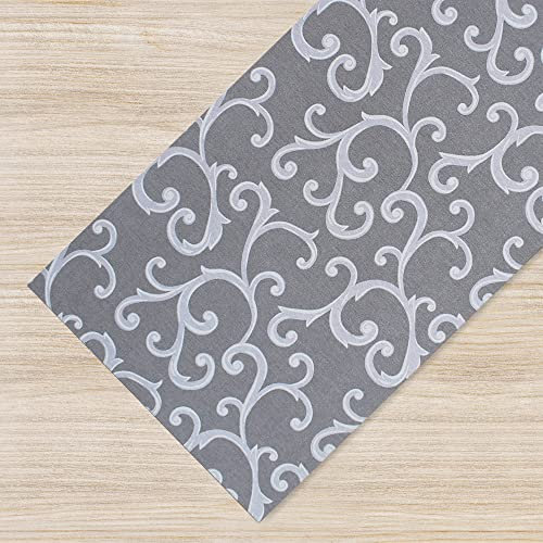 IlGruppone Tappeto Cucina Antiscivolo Made in Italy Passatoia Antimacchia Multiuso Corridoio Soggiorno Lavabile in Lavatrice - MaoriGrigio - 50x250 cm