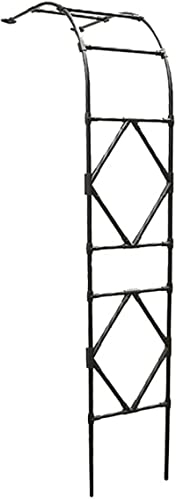 DACUDA Metall-Gartenbogen, halber seitlicher Gartenbogen, Rosentorbogen, halb an der Wand, Rosenbögen, Pergola-Laube für Outdoor-Pflanzen, Party-Dekoration (Rose B90 x H240 cm/