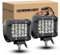 RIGIDON 2PCS 10cm 4 pouces 60W phare de travail led, 12V 24V Spot Projecteur LED Voiture IP67 Etanche pour tout terrain 4x4 moto auto camion tracteur suv bateau, 6000K feux antibrouillard