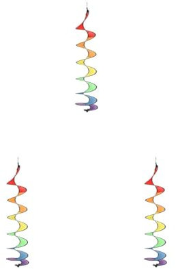Windmühlen-Windsäcke in Regenbogenfarben, 140 cm, für Camping, Zelt, Haus, Garten, Dekoration, Spielzeug, 3 Stück