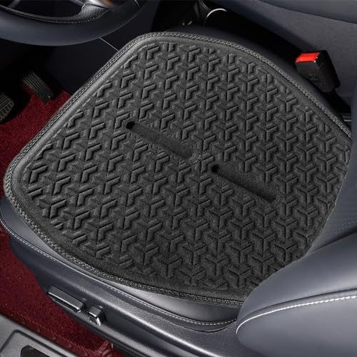 LY4U Großes Gel-Sitzkissen, Atmungsaktives 3D-Oberflächen-Autositzkissen für Langes Fahren, Entlastung des Sitzenden Drucks für Home Office Stuhl/Rollstuhl, Schwarz