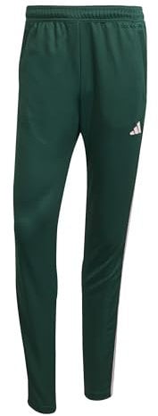 adidas Herren Train Essentials 3-Stripes Training Pants, Collegiate Green/White, L