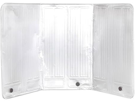 Spritzschutz 3 Seitig 90 x 50 cm Ölspritzbrett Anti-Fett Faltbarer Aluminium Fettspritzschutz für Bratöfen, Wärmedämmplatte