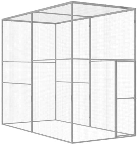 Willood Katzenkäfig Katzengehege Outdoor Haustierkäfig 3x1,5x2,5 m Verzinkter Stahl