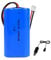 7.4V 2000mAh Li-ion 18650 Battery Pack Replacement Rechargeable Battery Pack With XH2.54-2P USB Charger Cable for RC Airplane DIY, Fishing lights,Doorbell, etc.