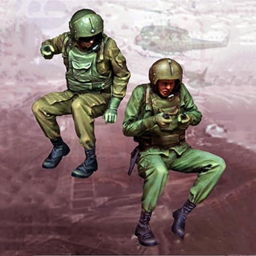 GUOZHAN 1/35 Star Wars Soldier Model Kit, 2 Unpainted Resin Figures, No Vehicle, Customizable Assembly, Reshapeable Resin