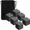 Wisafory 6 Stück Whisky Steine Set Marmor Eiswürfel Kühlsteine mit Aufbewahrungsbeutel Wiederverwendbare Eiswürfel Whisky Geschenkset Whisky Stones für Whiskey, Rum, Gin, Cocktail 4 * 4 * 4cm