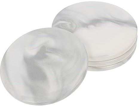 PRETYZOOM 4 Piezas Posavasos de mármol Coaster de Madera Posavasos Decorativo Posavasos portavasos para Coche Posavasos con Soporte Posavasos de Taza de té para el hogar Posavasos de Mesa