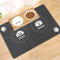 Mavicen Cat & Dog Feeding Mat - 30 x 50cm Absorbent & Non-Slip Dog & Cat Placemats for Food & Water, Waterproof & Mess-Free - Dark Grey