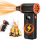 DUORT Compressed Air Duster, 350,000RPM Jet Dry Blower with LED Display, 4-Speed Adjustable Air Broom - Mini Jet Blower for Keyboard, PC, Car & Home, Electric Air Duster Replacement