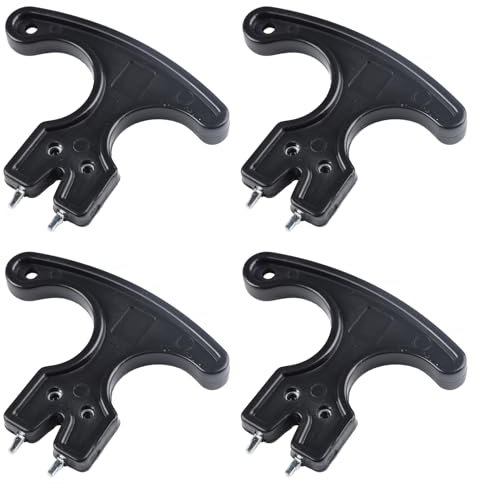 SquEqu 4 Pack Golf Cleat Wrench Removal Tool Portable Universal Two Pin T-Wrench Twisting Key Spanner Adjustment Remover for Golf Shoe Spikes Shoes Cleats Replacement