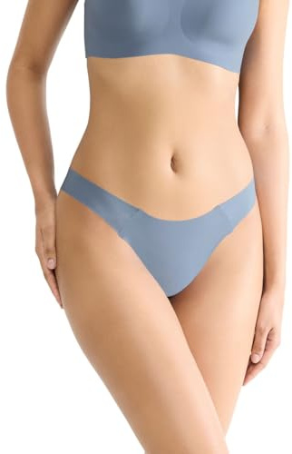 Sloggi Zero Feel 2.0 Tiny Tanga Women's Briefs (Pack of 1), Chambray, XL