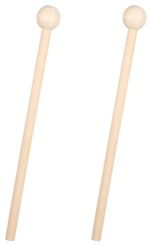 2 Stück Holzschlägel,Xylophon Klangstäbe,Xylophon Schlägel Holz Percussion Sticks,Glockenspielschlägel mit Holzgriff Rhythmus Sticks Trommelstöcke,für Anfänger Erwachsene Glockenspiel Holzblock