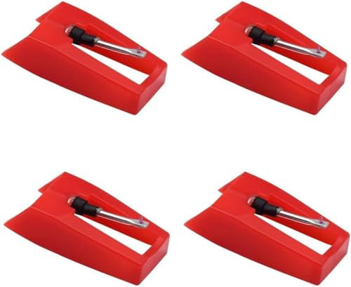 4 Puntine per Giradischi Universali, Stilo di Ricambio in Diamante per Giradischi, Puntina per Grammofono, per Giradischi per la Maggior Parte Grammofoni