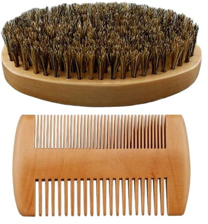 Bartkamm Und Bürstenset Ergonomisches Styling, Pflege Und Gesichtsmassage