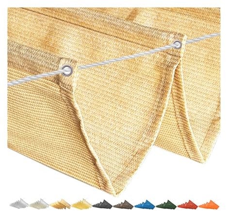 LXBAMKEA Retractable Wave Sun Shade Sail, Outdoor Canopy Rectangle Pergola Awning With Mounting Kit, UV Block Sun Shade Cover For Garden Patio Backyard Gazebo Deck Carport