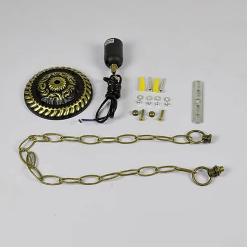 BOTOWI Lighting Fixture Chain,1 Lamp Holder, Light Fixture Canopy Kit,5 Diameter,28 Chain Includes Mounting Hardware for Ceiling Pendant Light Chandelier Swag Light Fixtures 8-12 Shade