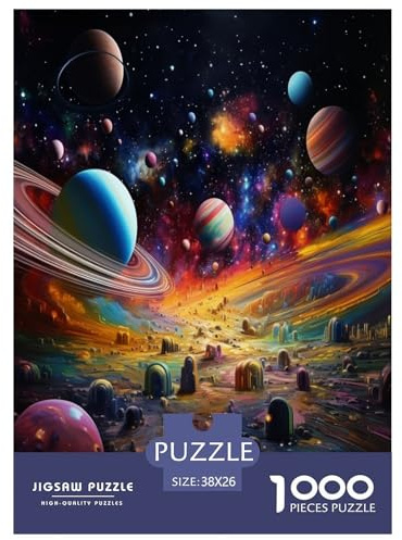 Planet Jigsaw Puzzles Puzzles for Adults Kids. 1000 Piece Great Gifts Challenge Toy Educational Games Home Decoration for Adults& Kids Age 14 Years Up 38x26cm/1000pcs