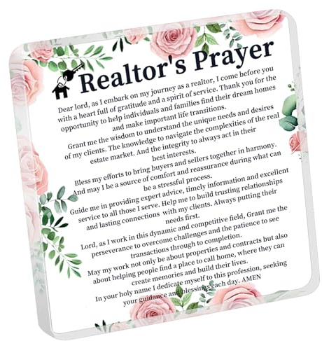 Realtor Gebet Realtor Büro Schreibtisch Dekor Schild Danke Immobilienagent Geschenk Realtors Schreibtisch dekorative Dekoration Schild Home Office Dekor (Realtor's Prayer y1)