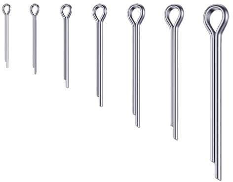 Zuuyye Splinte Sortiment 330 Teile, Splint Set mit 7 Größen M1/M1.5/M2/M2.5/M3/M4/M5, 304 Edelstahl Sicherungssplint/Sicherungsstift/Steckbolzen/Federsplint/Klappsplint für Auto, Mechanik,
