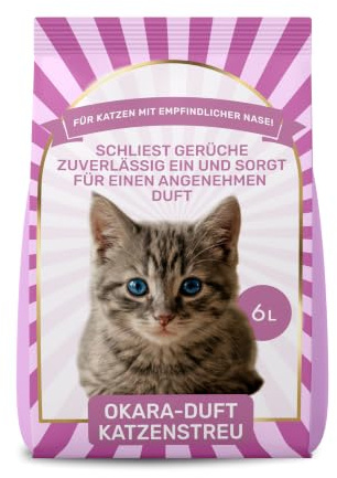 Tofu Katzenstreu mit Pfirsichduft | Extra Saugfähig & Geruchskontrolle | 6L | Japan Premium Pet Pflanzliche Klumpstreu aus Okara & Stärke | Katzenstreu Staubfrei | Katzenstreu Pellets Für Katzenklo
