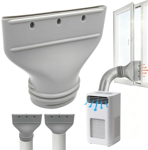 TZEKING Klimaanlage Abluftschlauch Adapter Flach, Abluftschlauch Klimagerät Adapter 130mm/150mm Fenster, Universal Zubehörfür Mobile Klimaanlages Trockner Auto Abzug